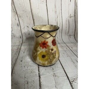 Fresh Fields Pressed Flower Stained Glass Look India Ink tumbler